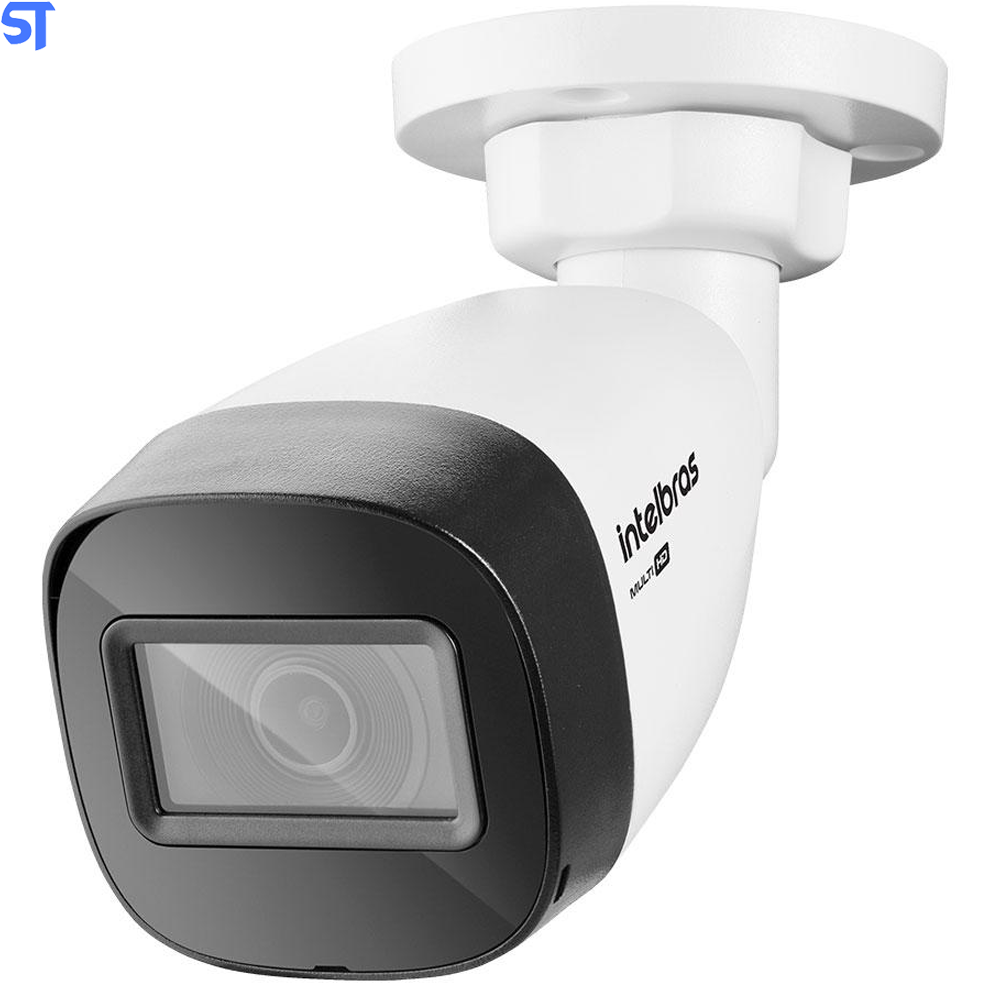 Kit Sistema de Câmeras Intelbras Com 8 Canais+ HD de 2TB + Fonte 10A+ 100 Metros de Cabo e Conectores