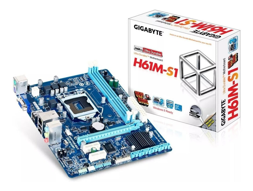 Placa Mãe Lga 1155 Ddr3 GA-h61m-S1 (s,r,v) Gigabyte