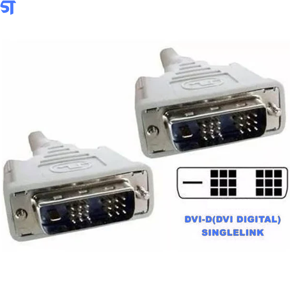 Cabo Dvi 18+1 Macho Para Dvi 18+1 Macho 1,5Mt - Branco