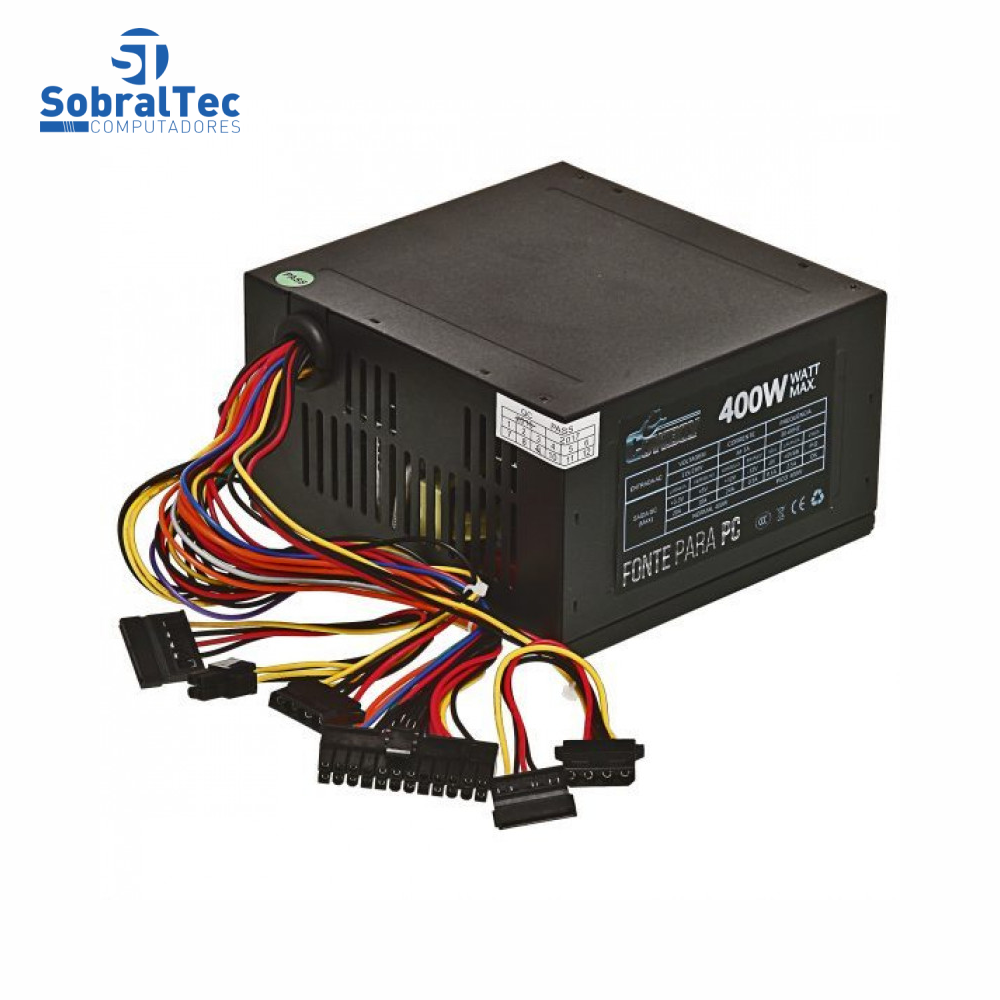 Fonte Atx Potencia Real Para PC Silenciosa Chaveada 400W KP-532 Knup