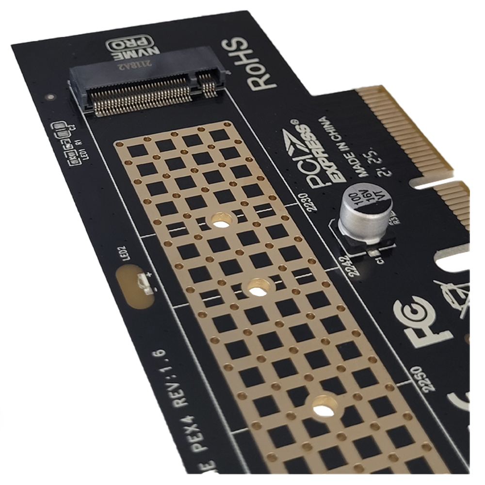 Placa Pcie Express 3.0  x4 x8 x16 Adaptador Para SSD M.2 NVME - JEYI