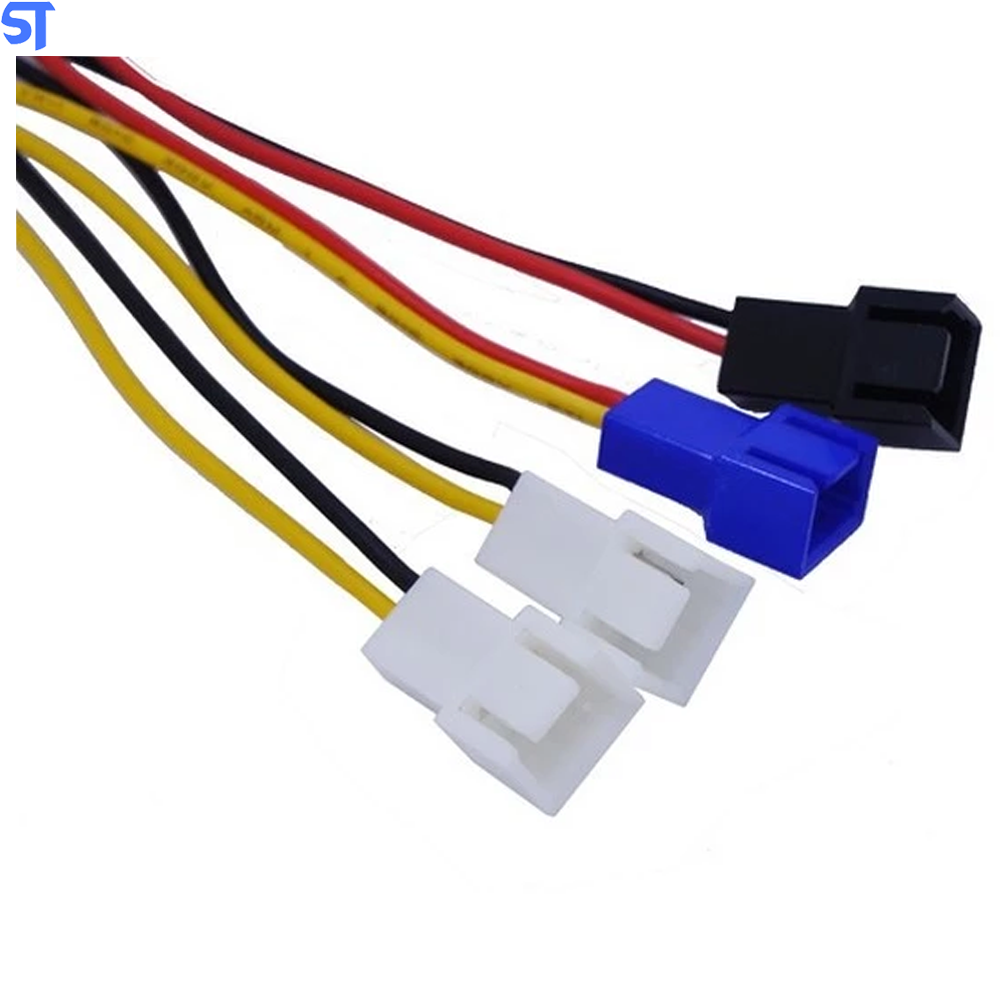 Cabo Adaptador Molex 4 Pinos Para 4 Coolers 3 Pinos
