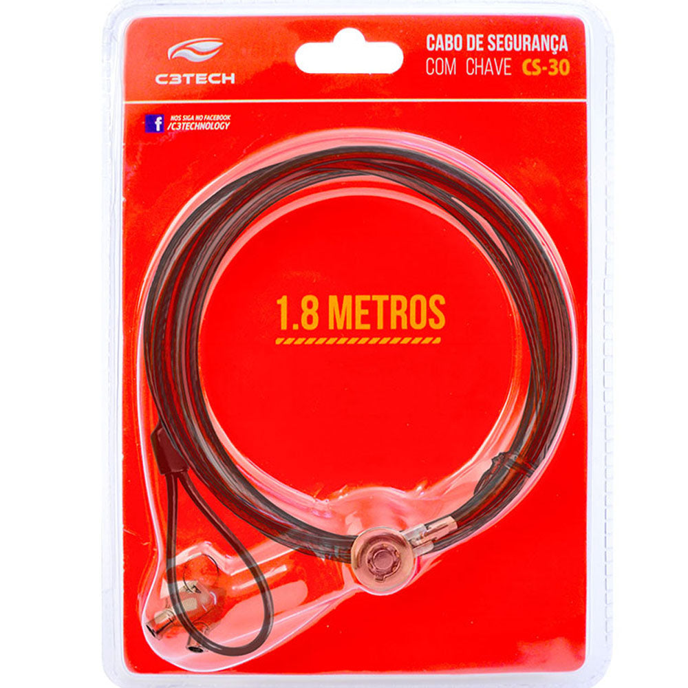 Cabo de Segurança Com Senha Para Notebook CS-10 C3Tech