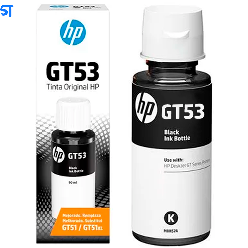 Garrafa de Tinta HP GT53 Preta Original 1VV22AL 4.000 Páginas para HP Smart Tank 519 530 615 500 514 515 517 617 618