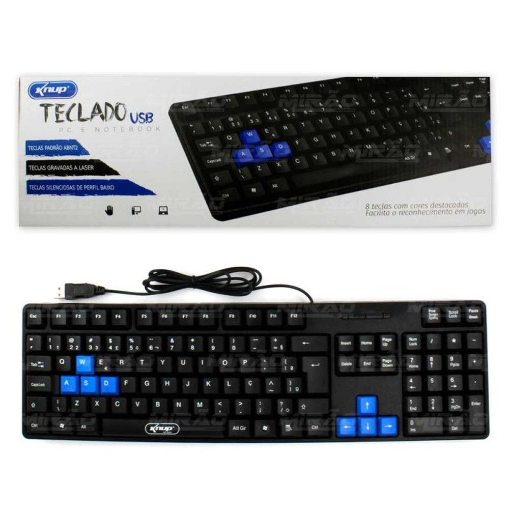 Teclado Usb Pc Notebook 8 Teclas Color Knup Kp 2044