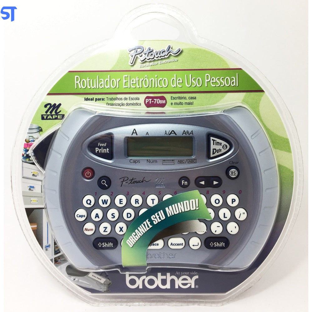 Rotulador Eletronico Portatil Brother PT 70BM Cinza