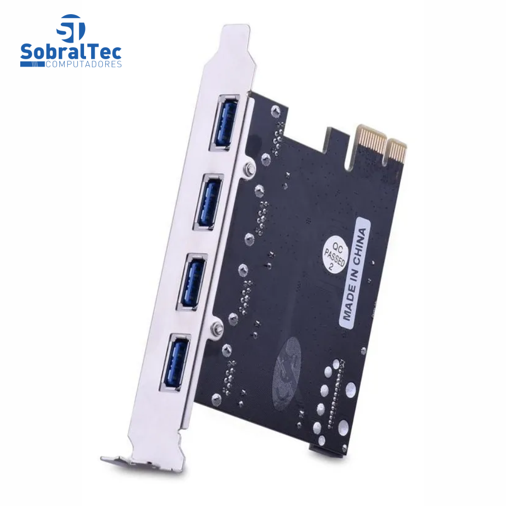 Placa PCI-Express Com 4 Portas USB 3.0 5Gb/s Knup KP-T102