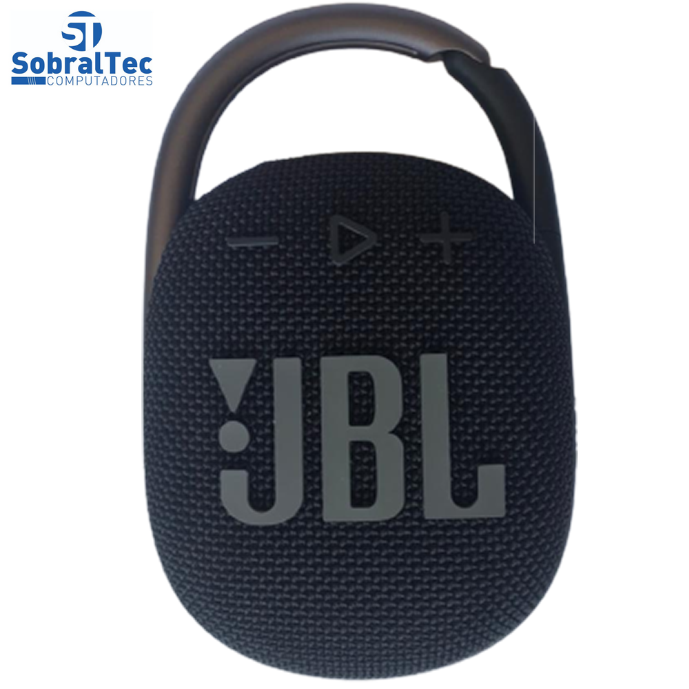 Caixa de Som Portátil JBL Clip 4 Bluetooth 5W À Prova D'água e Poeira Preto