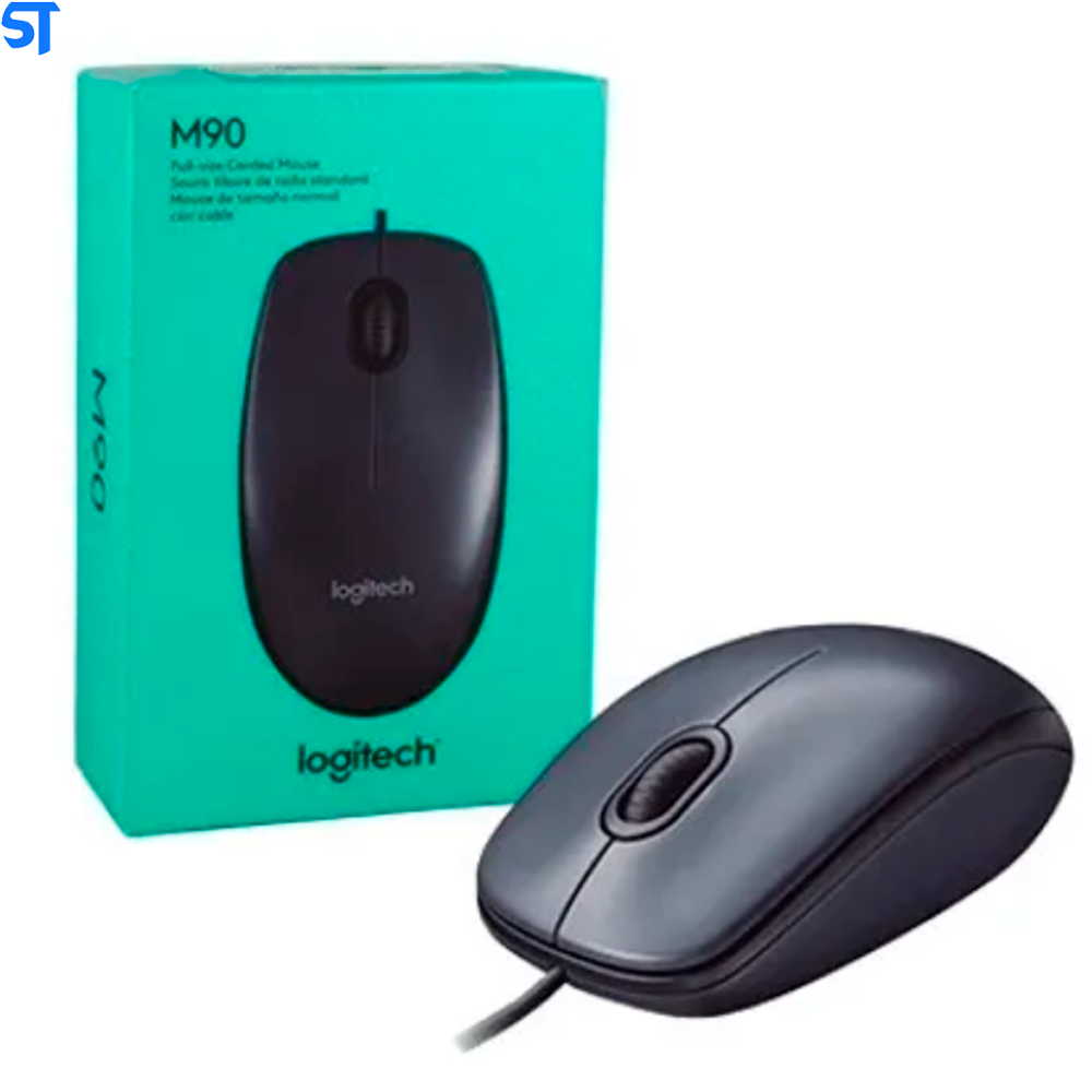 Mouse Logitech Óptico Usb Preto M90