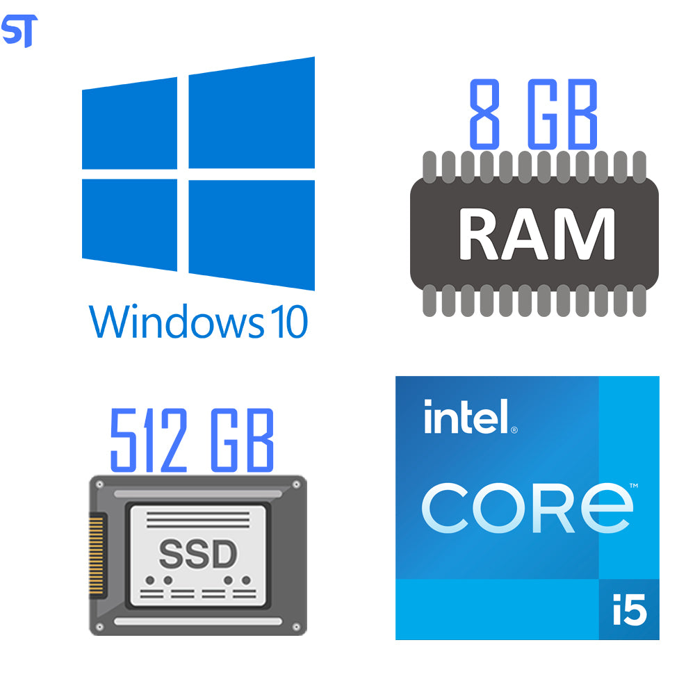 Computador Intel® Core™ i5 (10400)- Asus H510 -Memoria DDR4 8GB 2400MHz - HD SSD 512GB -Com Teclado Mouse Brind MousePad