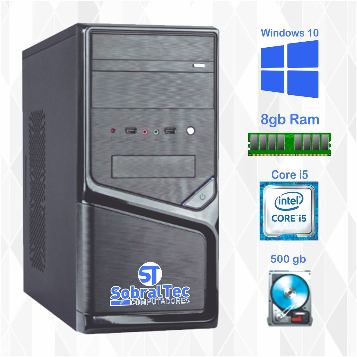 Computador Superinfor Core i5 H110 Gera 6 Afox -Memória DDR4 8Gb -HD SSD 480GB