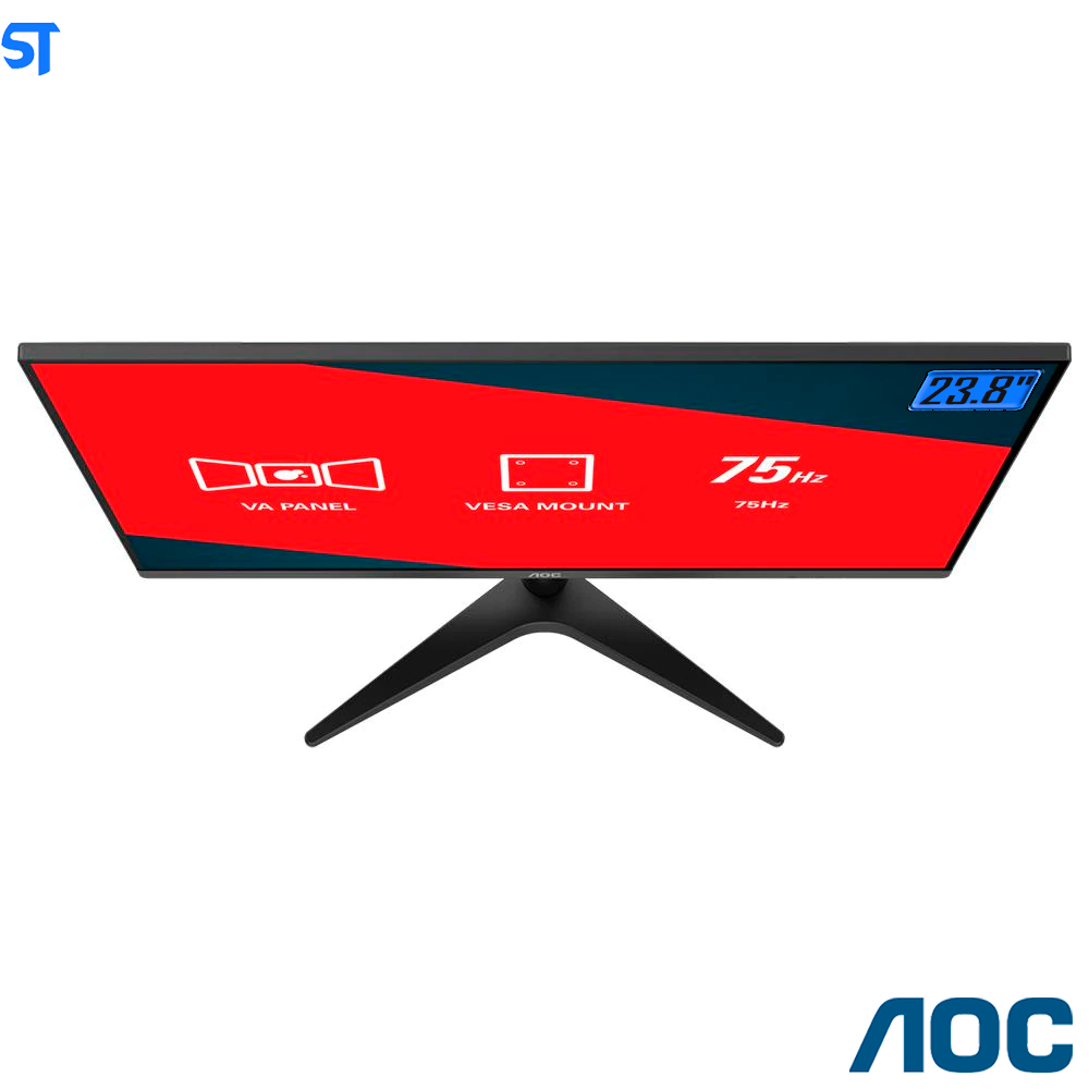 Monitor LED Full HD AOC 23.8” VA HDMI Bordas Finas 24B1XHM