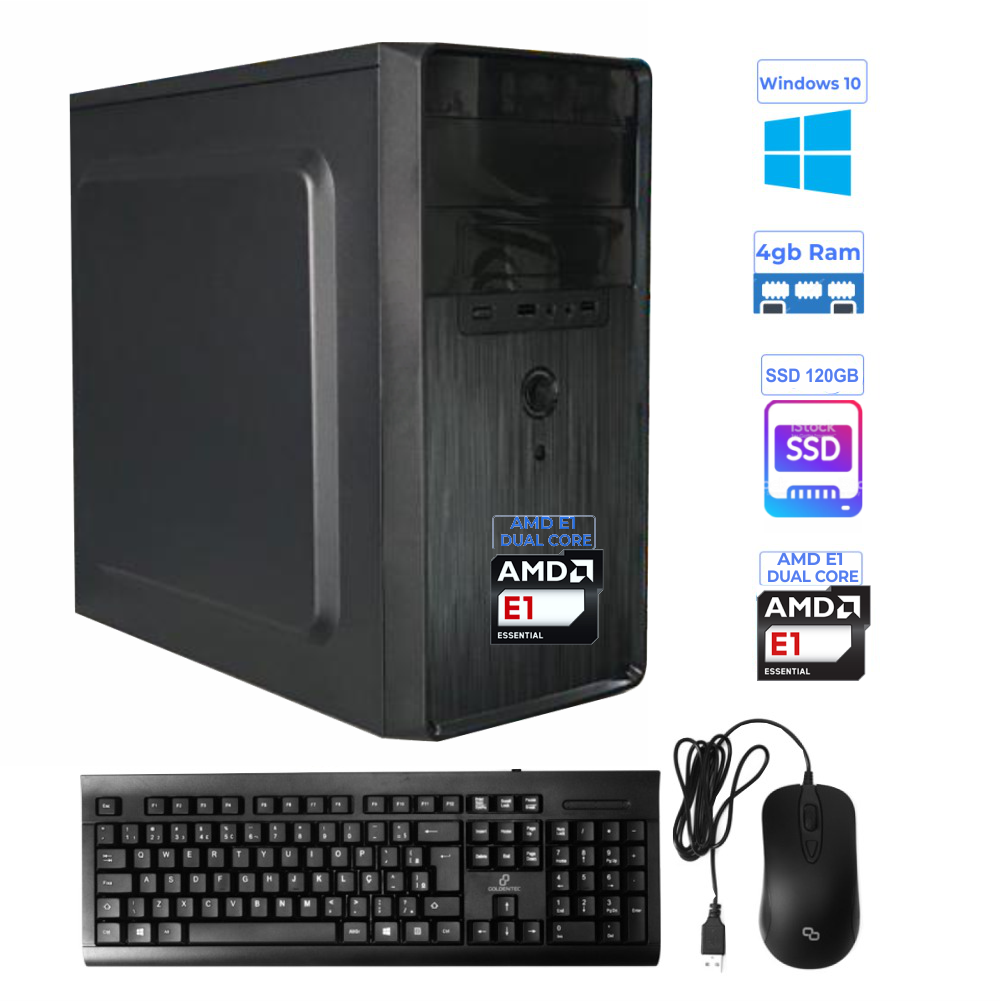 Computador SobralTec Dual Core J3060 -HD SSD 120 Gb -Memória 4 Gb Com Teclado e Mouse/2