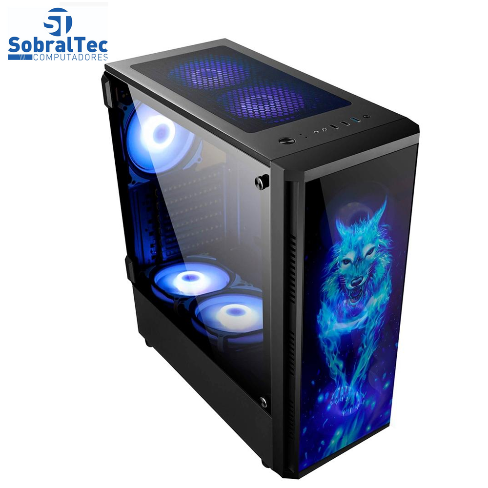 Gabinete Gamer Bg-026 Preto Bluecase  Sem Fonte / Usb 3.0