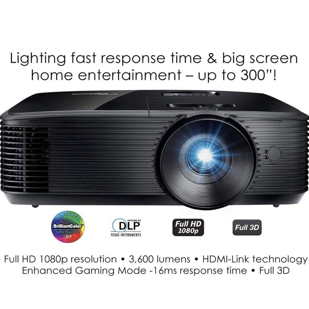 Projetor Optoma HD146X 3600 Lumens Full HD - Preto