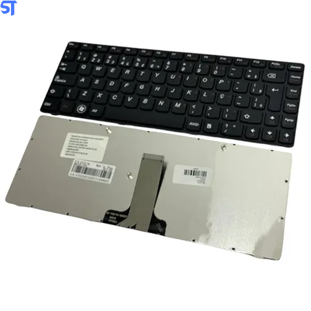 Teclado Notebook Compativel Com Ibm Lenovo G475 G475A G475E - Black - Br - Frame - Big Enter
