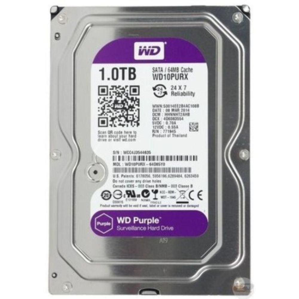 Hd Int. Para Dvr Western Digital 1.0 Tera Sata 3- 6Gb/s WD10PURZ