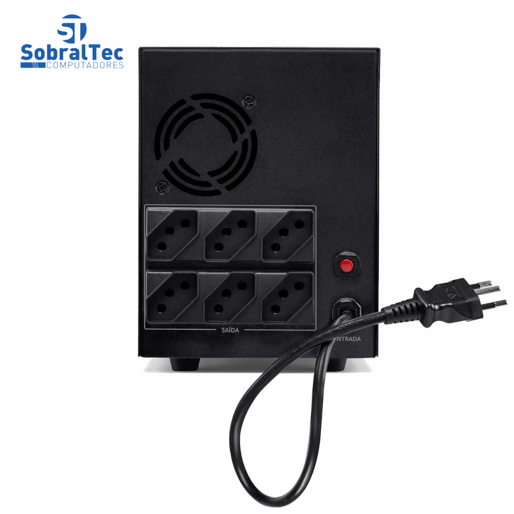 Nobreak Senoidal Intelbras SNB, 1000VA, 6 Tomadas, Entrada Bivolt Saída 110V Snb1000VABI