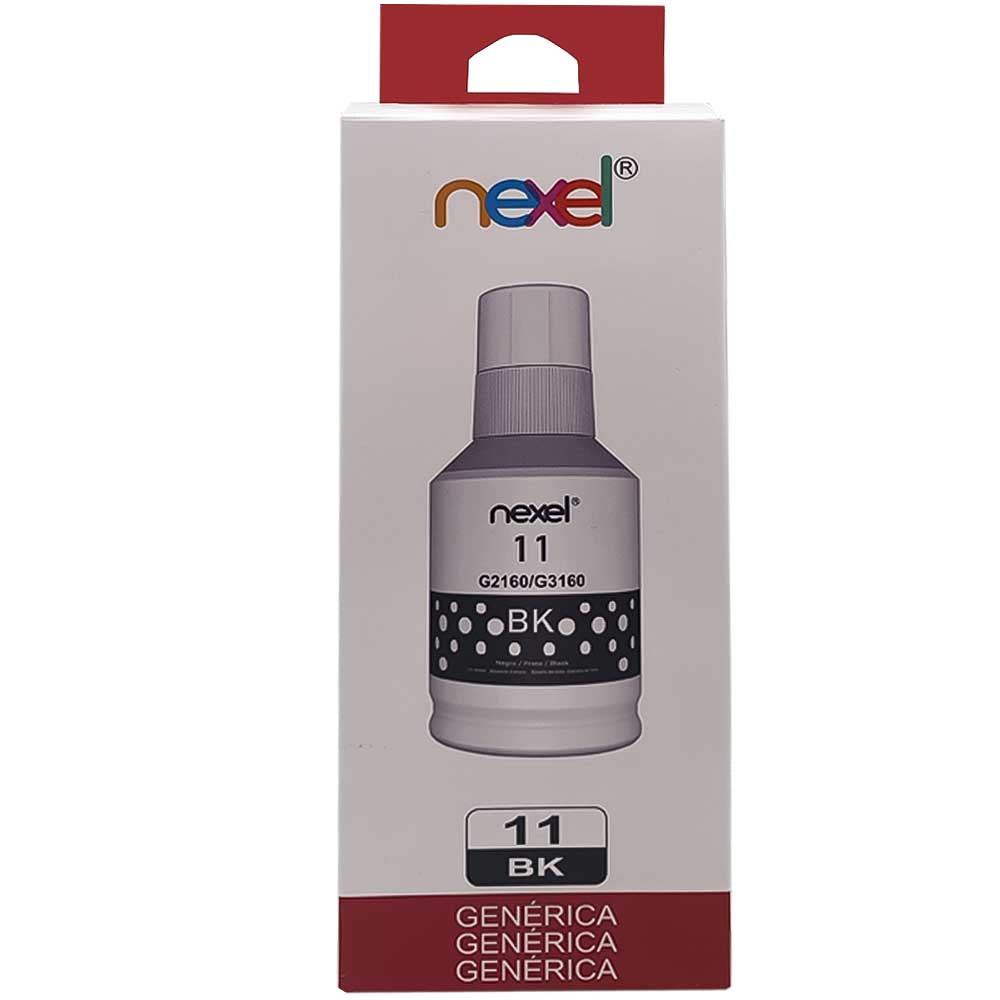 Refil De Tinta Compativel Canon Nexel Preto BK 11 G2160/G3160 135Ml