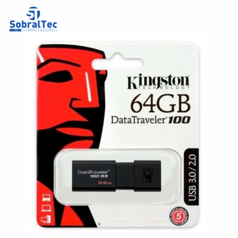 Pen Drive Kingston DataTraveler USB 3.0 64GB - DT100G3/64GB