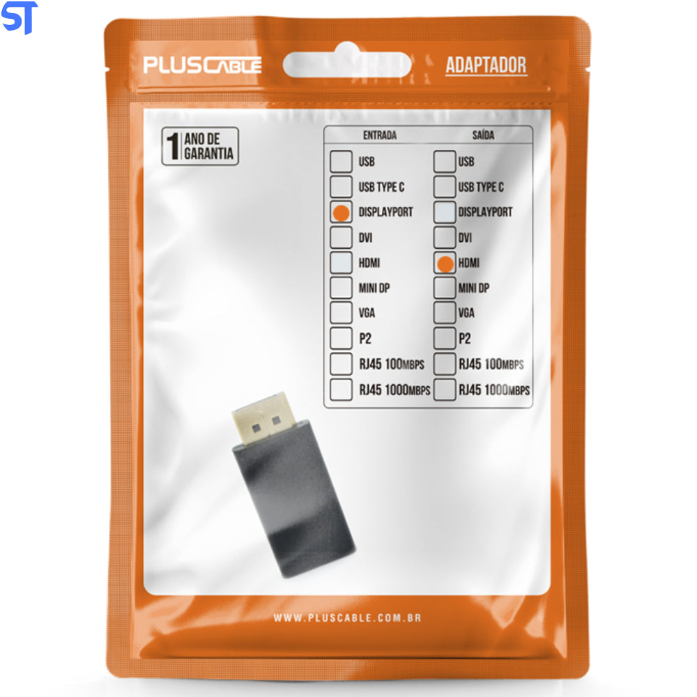 Adaptador Displayport/ HDMI ADP-DPHDMI10BK PlusCable