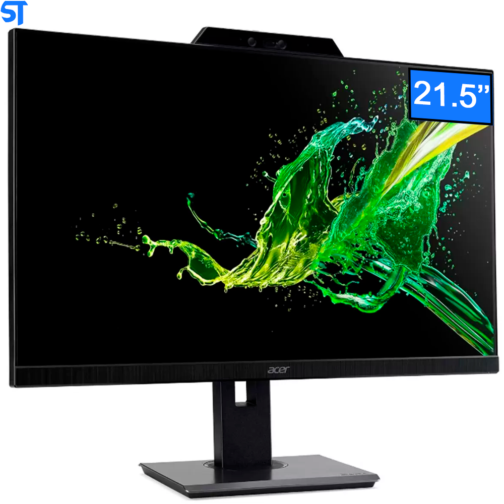 Monitor LED Acer 21.5 Full HD, Painel IPS, 4ms, Com Webcam Integrada
