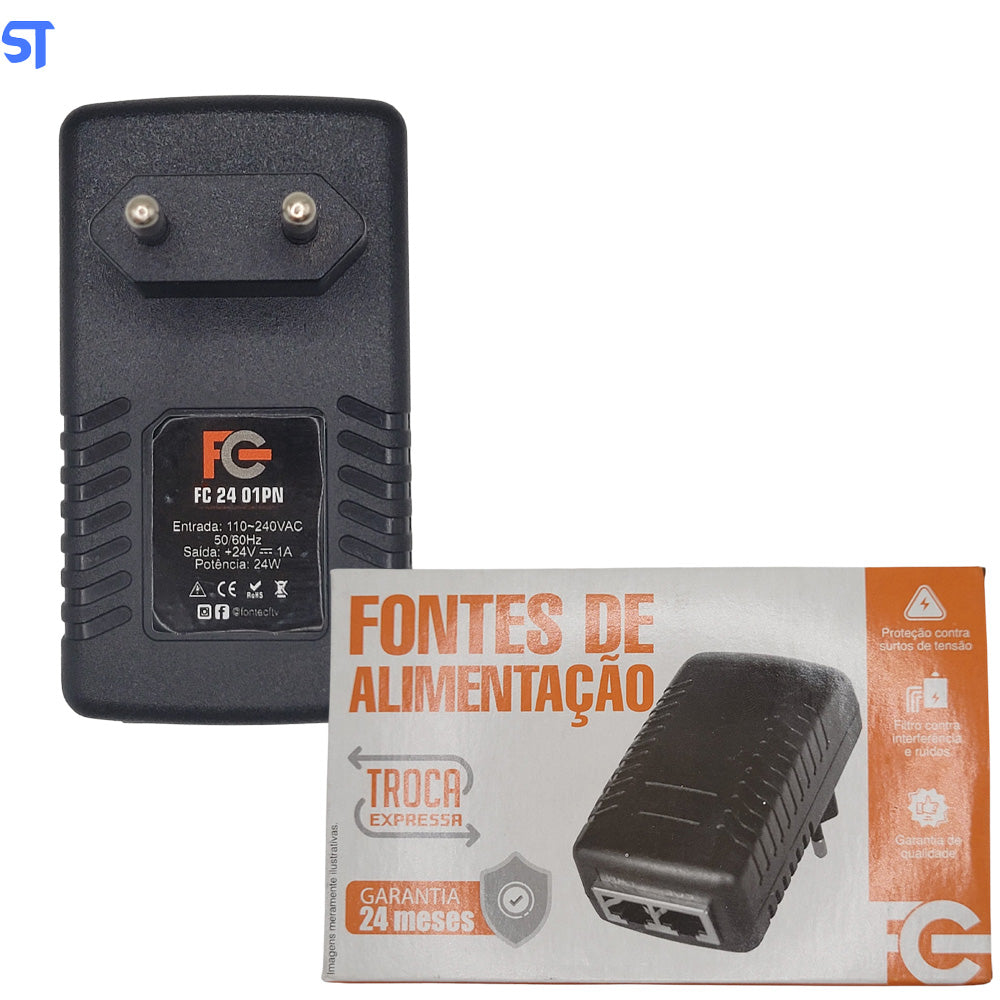 Fonte Poe Chaveada 24V 01Am