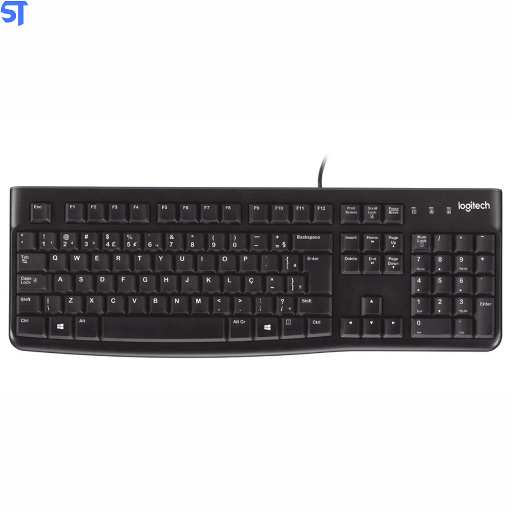 Kit Teclado e Mouse Logitech MK120 1000DPI Preto ABNT2