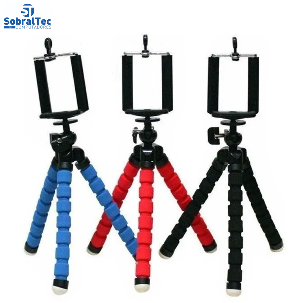 Tripé Aranha Com Fixador Para Smartphones Inova SPO 7036-U Varias Cores