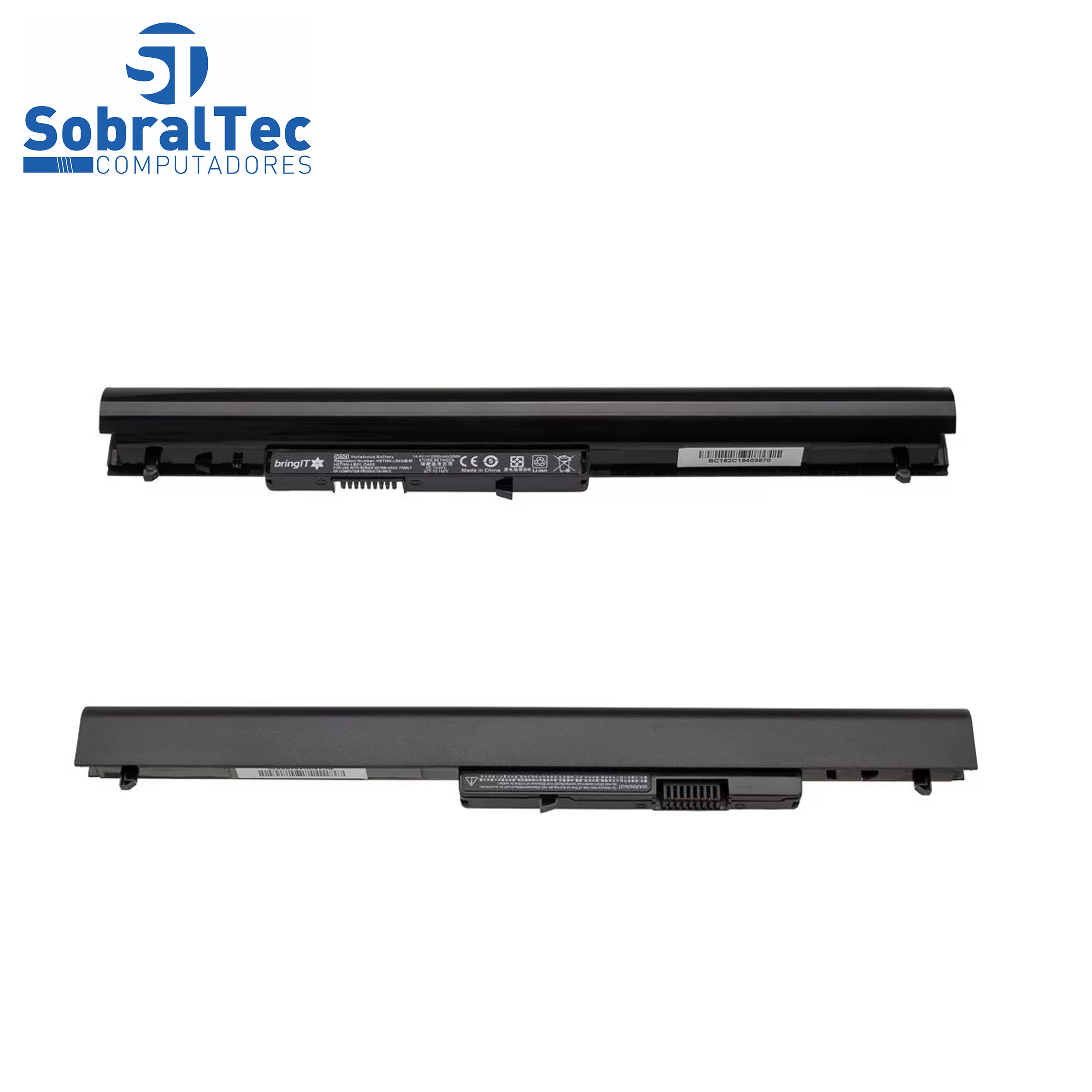 Bateria Notebook Compativel Com Hp Cq15 Cq14 Oa04  -Pn : Hstnn-Lb5S G2H 240 - 4 Celulas - Preto - 14.4V -