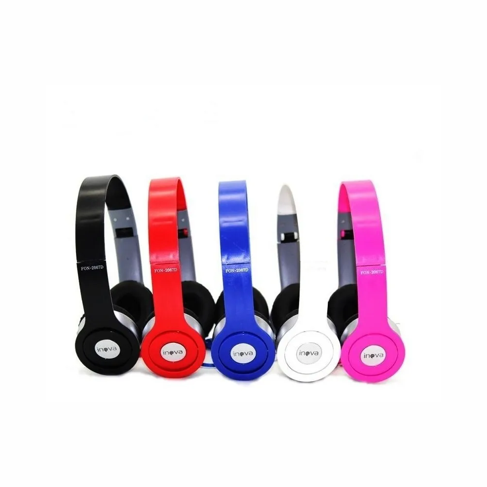 Fone De Ouvido Inova Fon-2067D Dobrável Cabo 1,2Mt