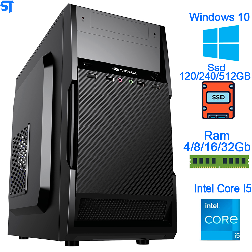 Computador Core i5 2500- HD SSD 120/240/512GB - Memória 4/8/16/32Gb- Windows10