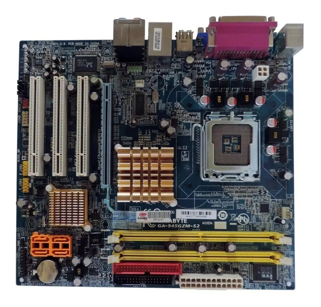 Kit Placa Mãe Lga 775 GA-VM900M C/ Proc/Memoria-Gigabyte