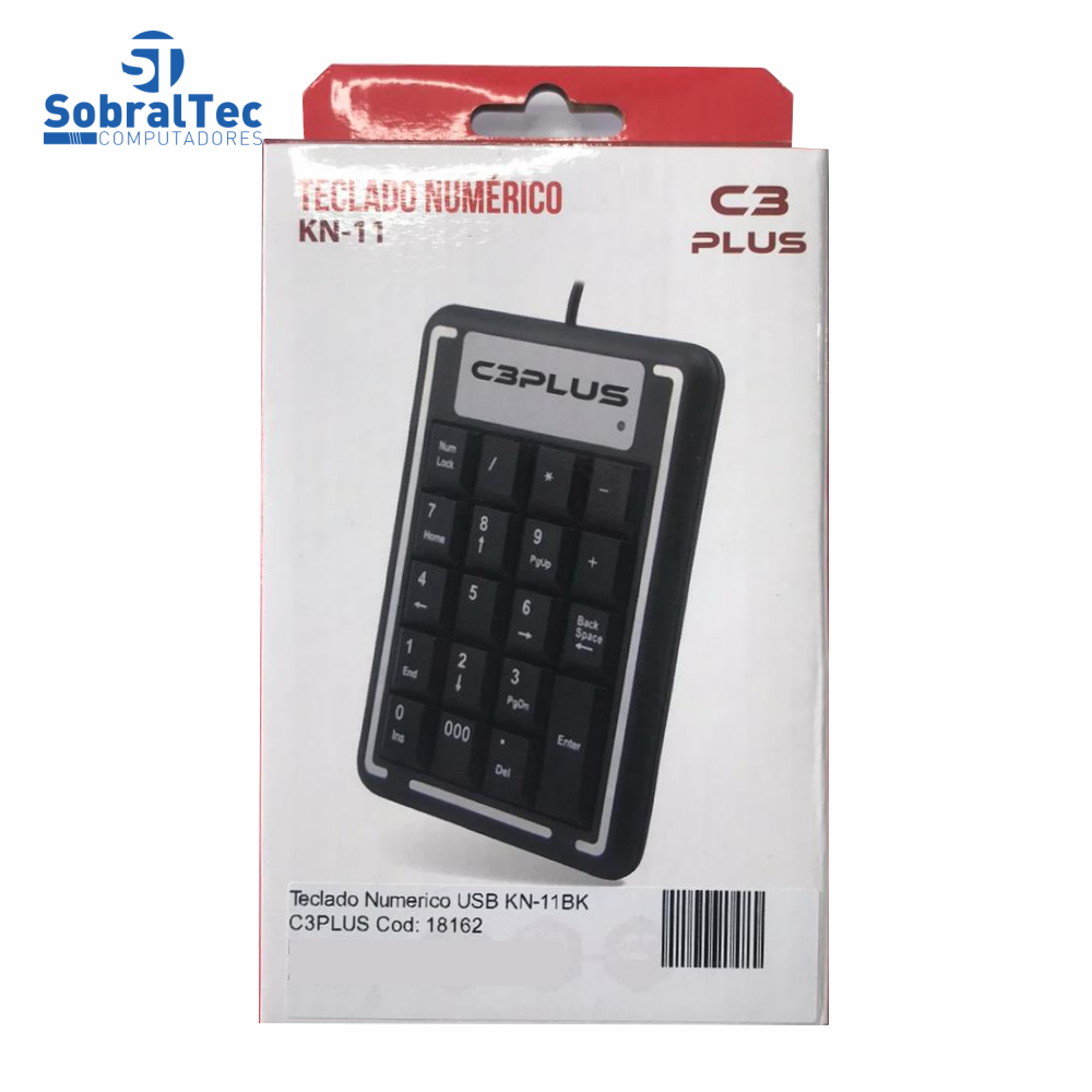 Teclado Numérico Usb Para Notebook E Pc Kn-11bk C3plus