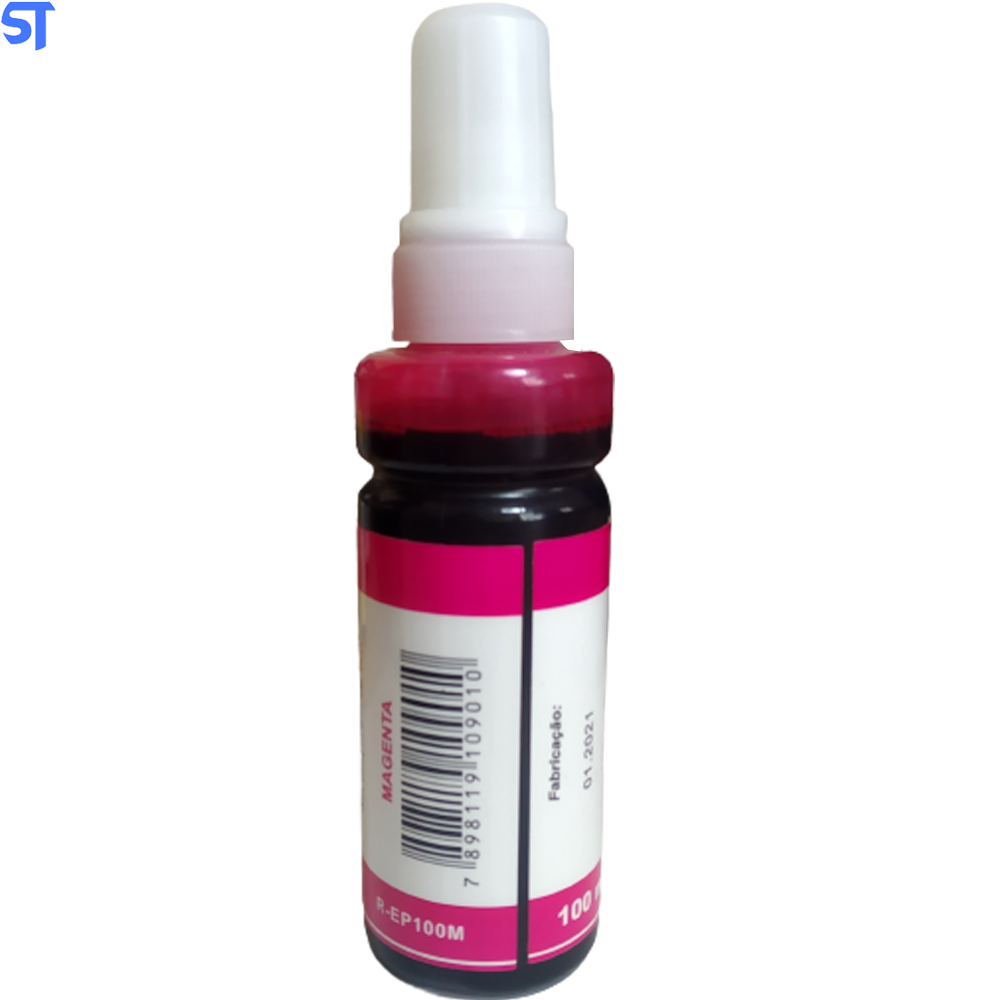 Tinta Refil Bulk Ink M Compativel Epson Corante Vermelho 100Ml Magento Kora R-EP100M